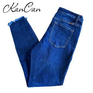 Kan Can Women's High Rise Hem Detail Skinny Jeans - SZ 11